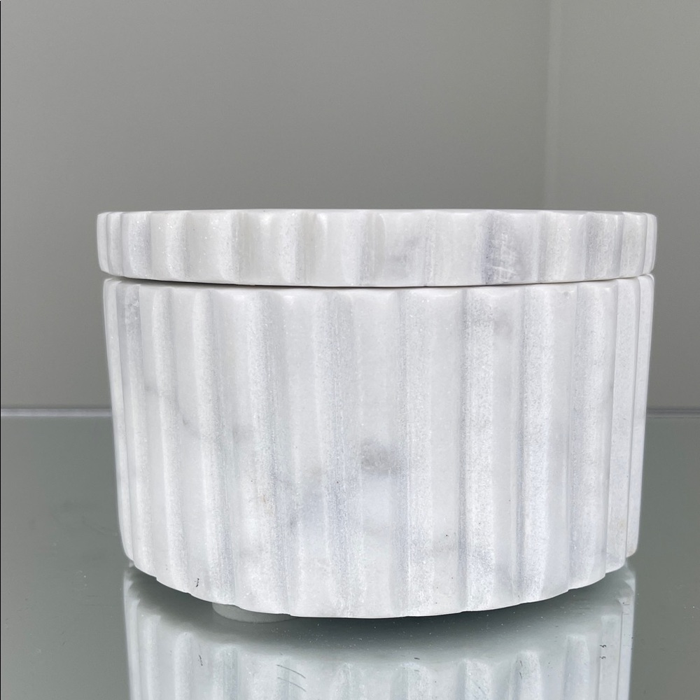 Homegoods  Storage Container Decorative Vanity  Jewelry Cotton Ball Holder